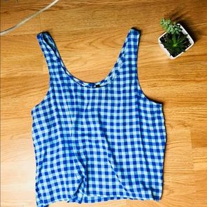 Checkered Cropped Tank